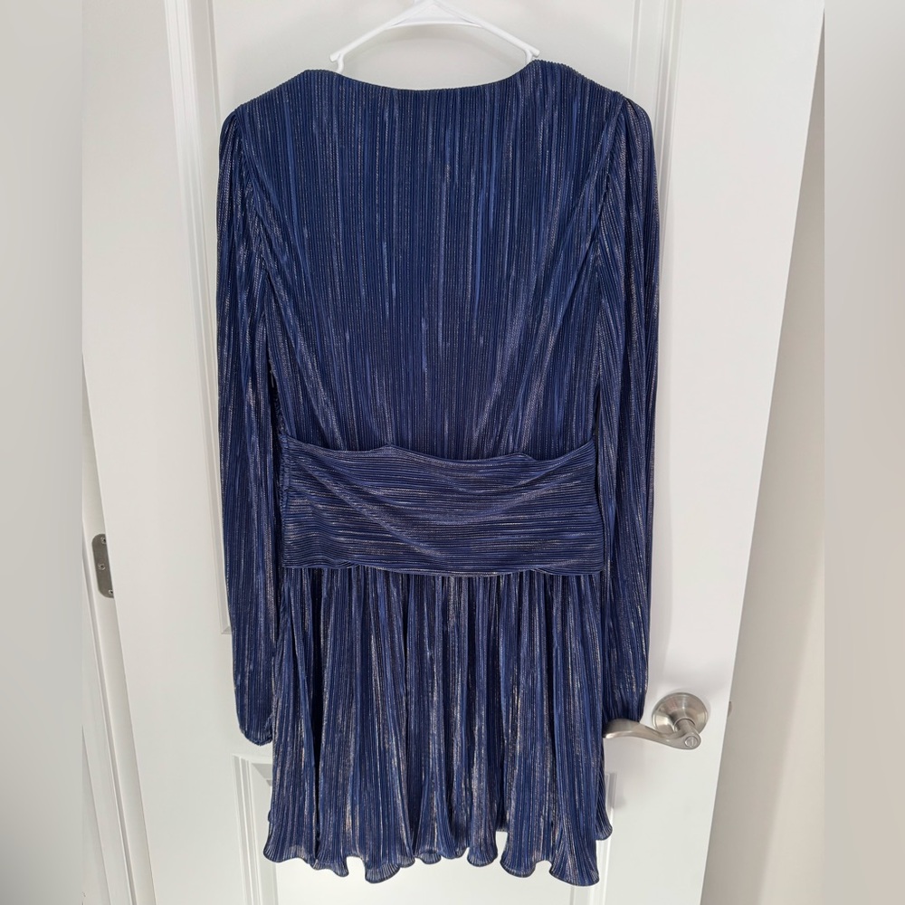 NWOT  LILLY PULITZER SIZE 4
JESSAMIE DRESS *FOIL PRINTED
CRINKLE* LOW TIDE NAVY - Picture 8 of 8